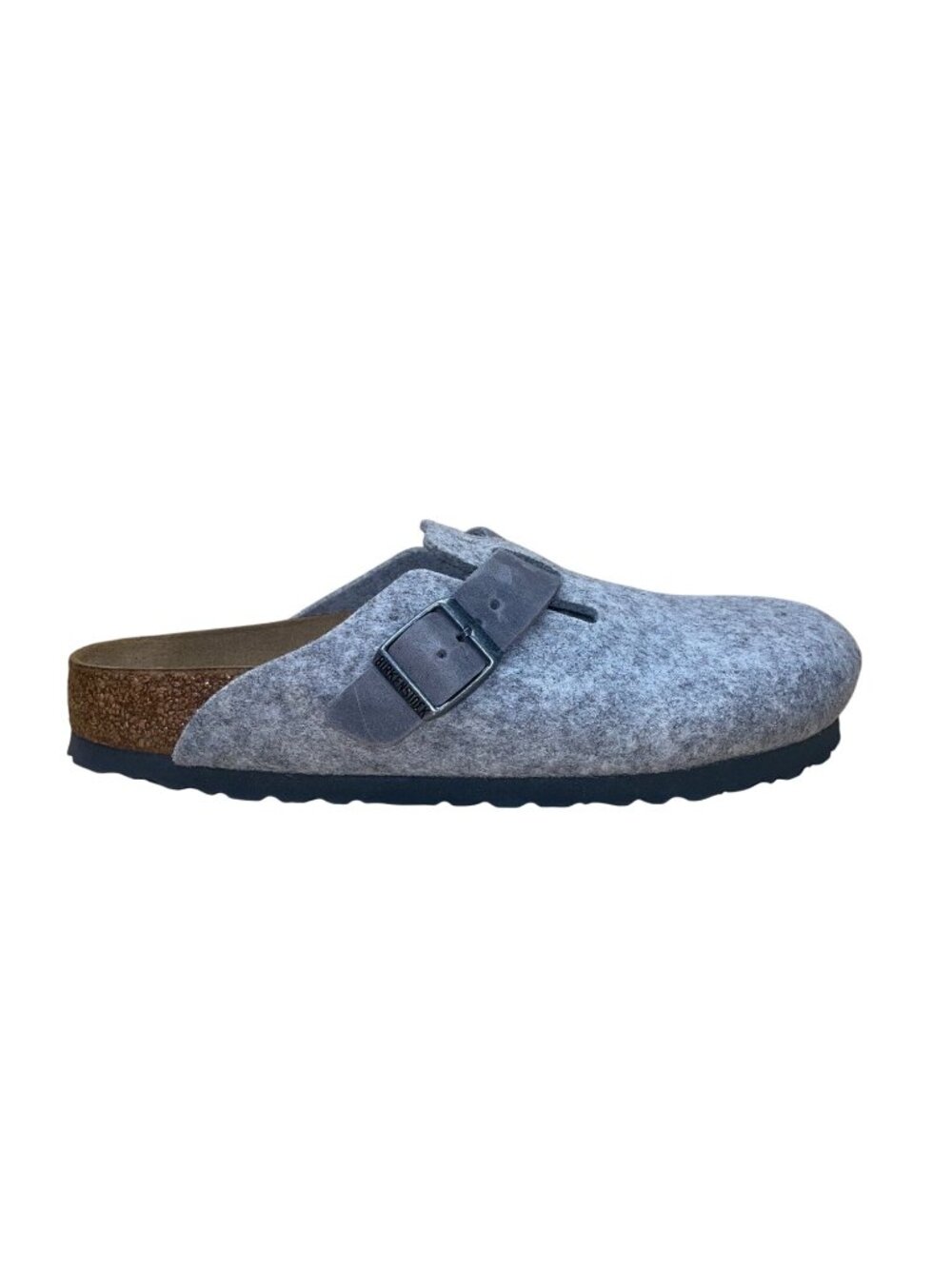 Birkenstock Women’s Light Gray Wool Narrow Fit Slip-On Boston Clogs Size L8